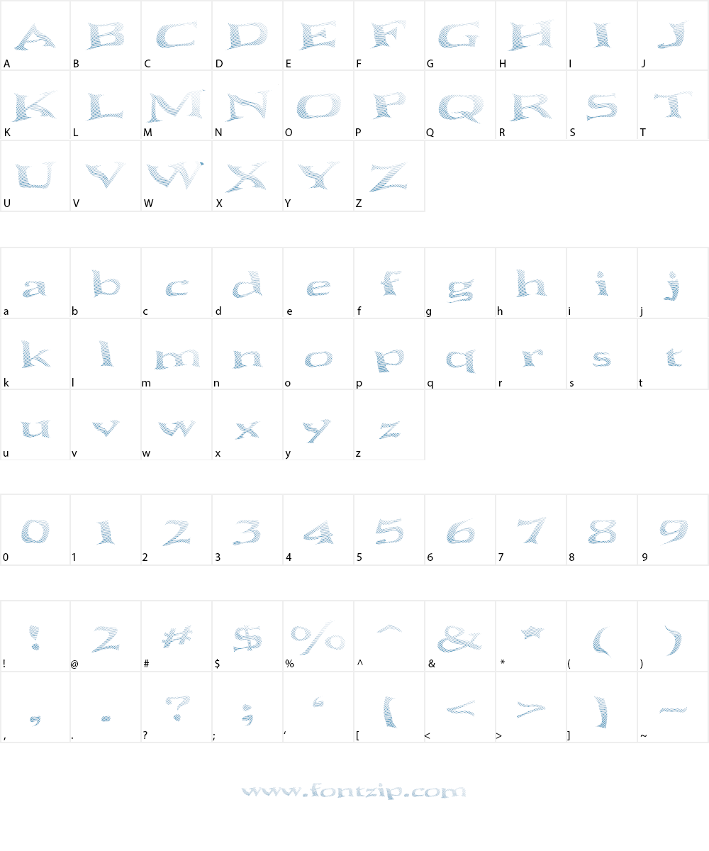 Seawave Font Character